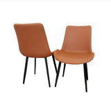 Remus Leather Dining Chair With Black Legs