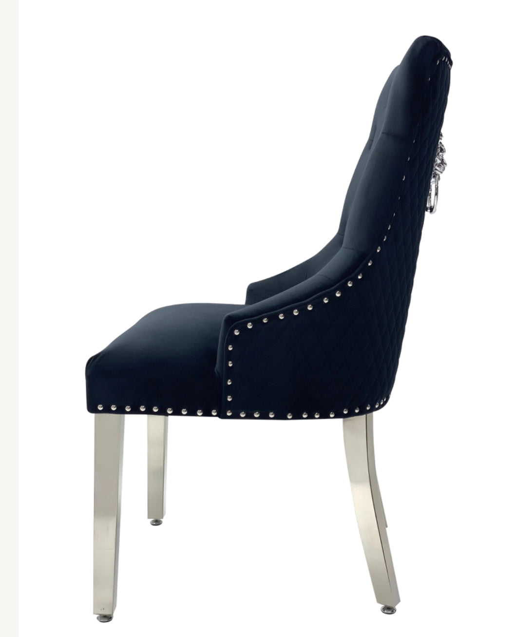 Majestic Black Lion Knocker Chair