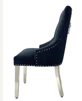Majestic Black Lion Knocker Chair