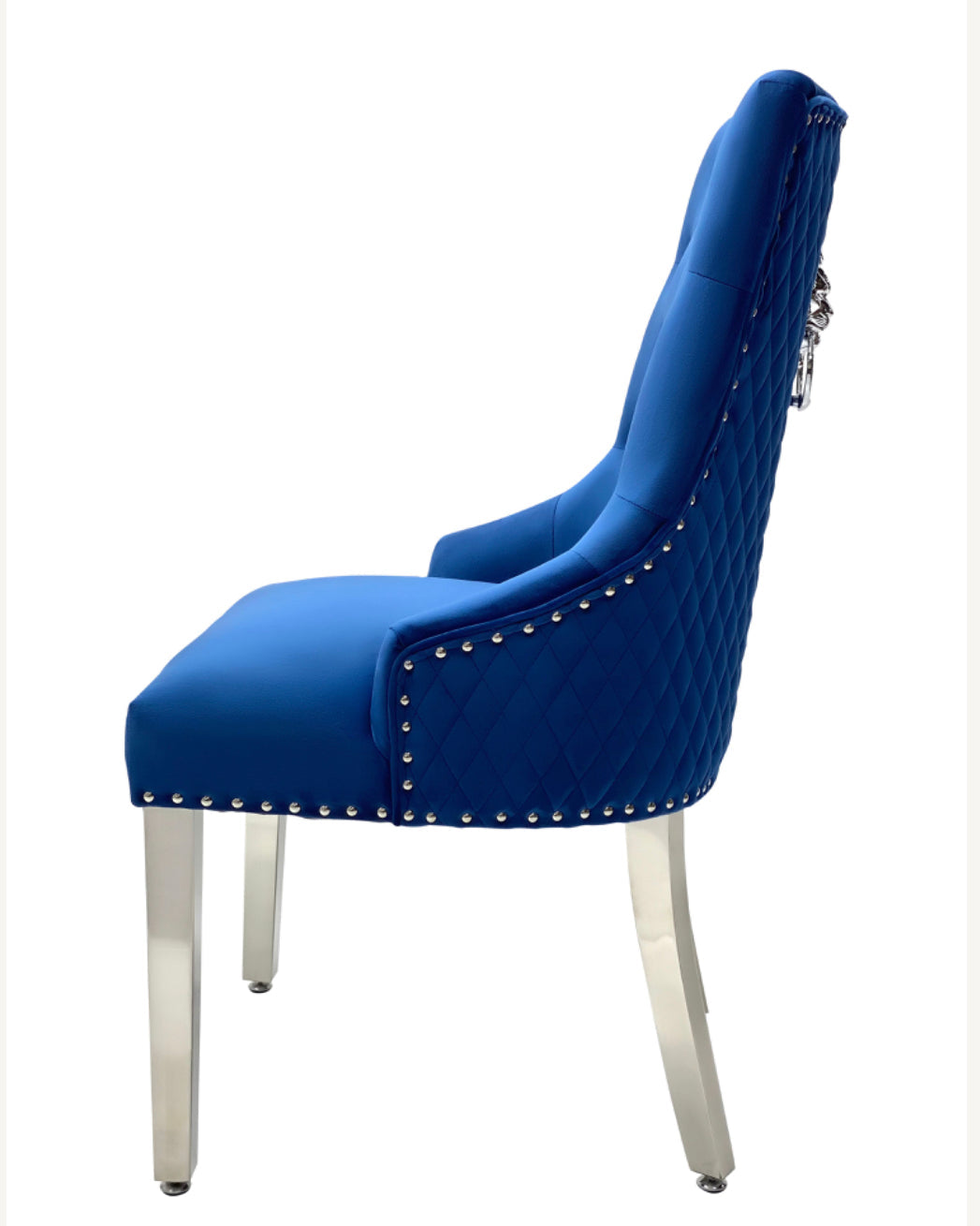 Majestic Blue Lion Knocker Chair