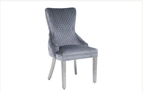 Victoria Dining Chair Dark Grey Lion Knocker