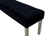 Majestic Black Bench Match With Sofia - Majestic & Valentino Chairs