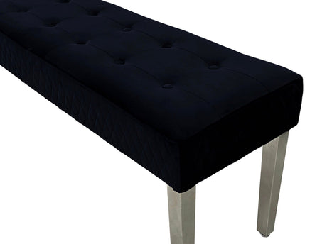 Majestic Black Bench Match With Sofia - Majestic & Valentino Chairs