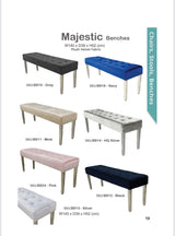 Louis Marble Dining Table With 4 Valentino Lion Knocker Chairs & Majestic Bench Bench