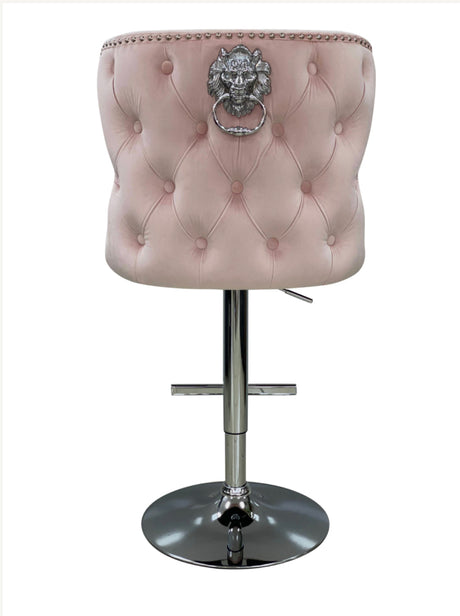 Valentino Pink Lion Knocker Bar Stool