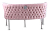 Valentino Pink  Bench Matching With Valentino & Majestic & Sofia Chairs