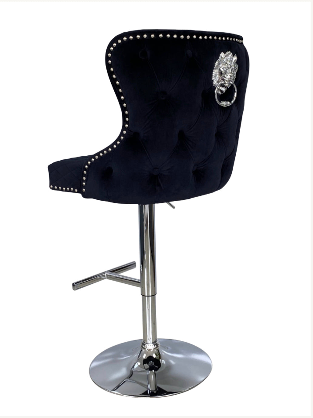 Valentino Black Lion Knocker Bar Stool
