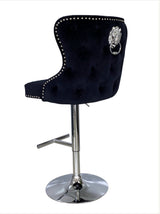 Valentino Black Lion Knocker Bar Stool