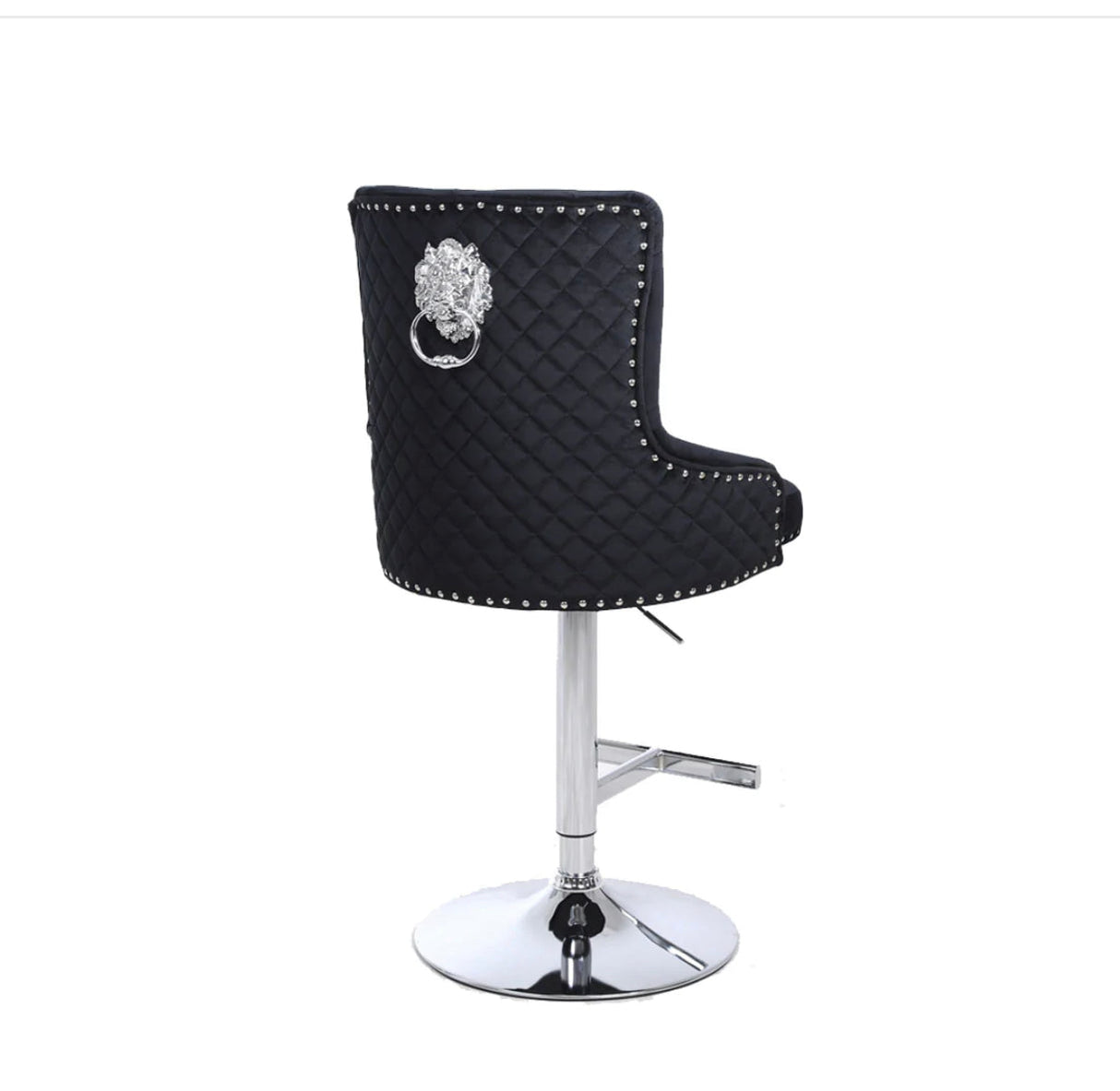 Majestic Black Lion Knocker Bar Stool