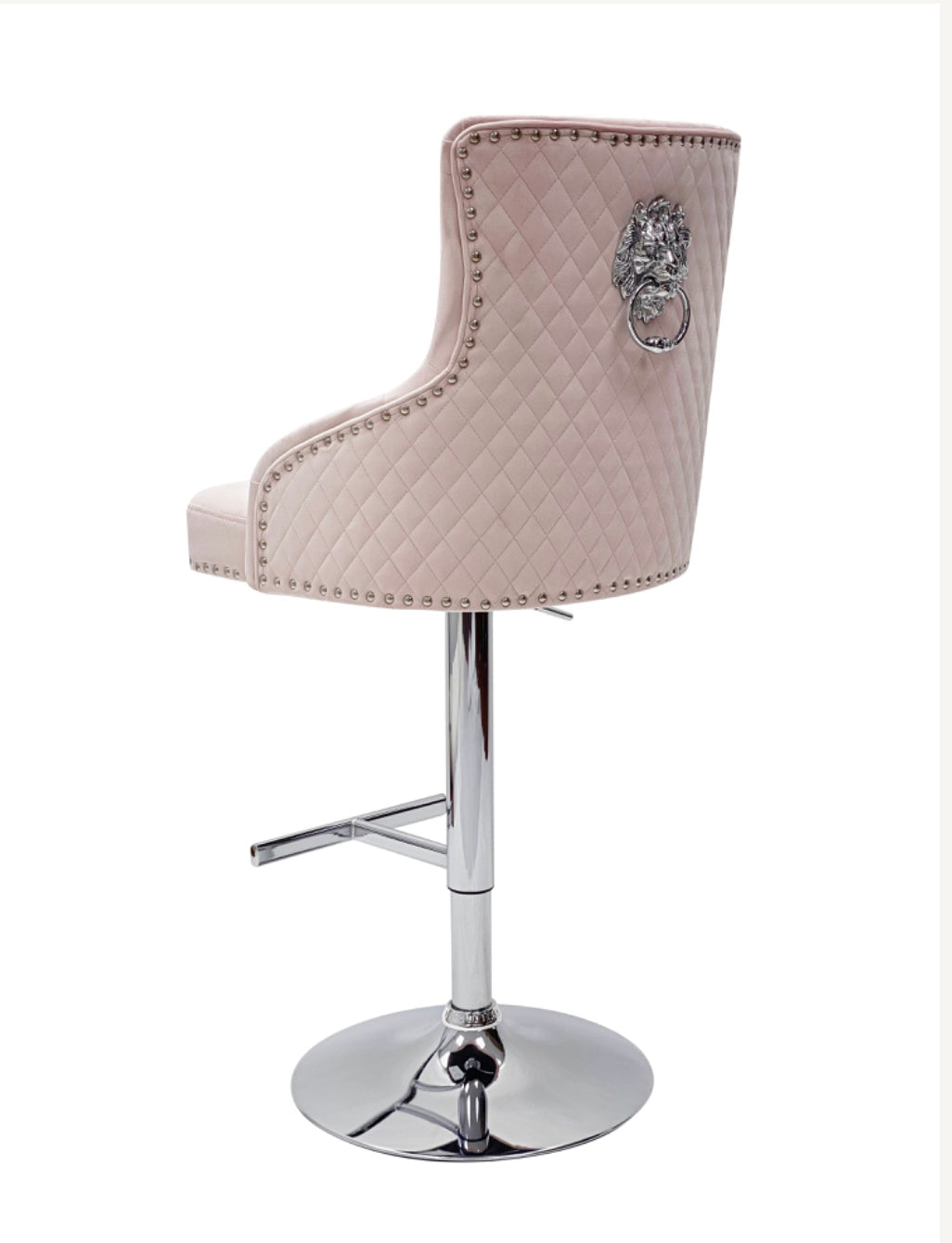 Majestic Pink Lion Knocker Bar Stool