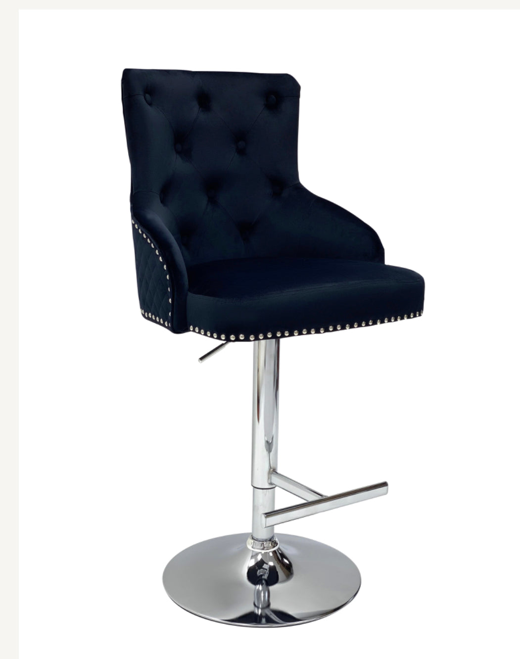 Majestic Black Lion Knocker Bar Stool