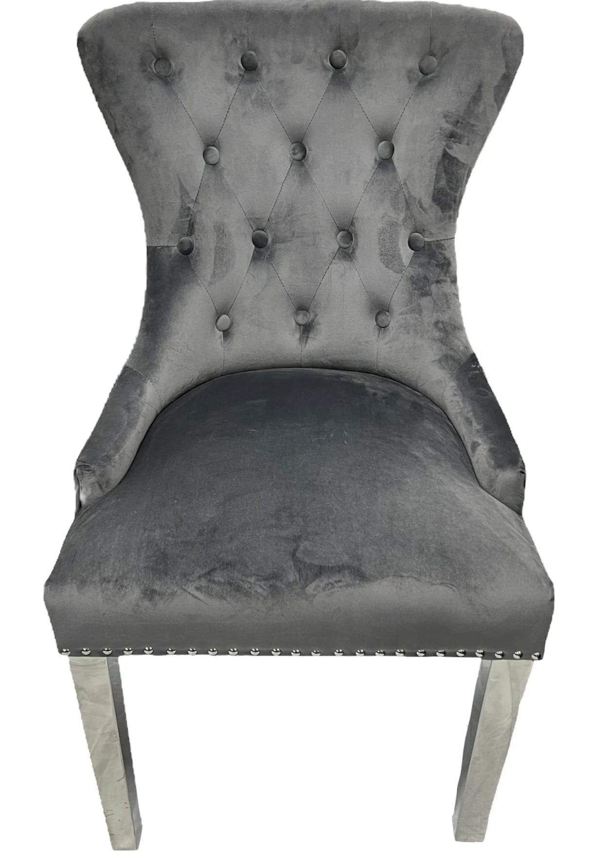 Chelsea Dark Grey Lion Knocker Chair