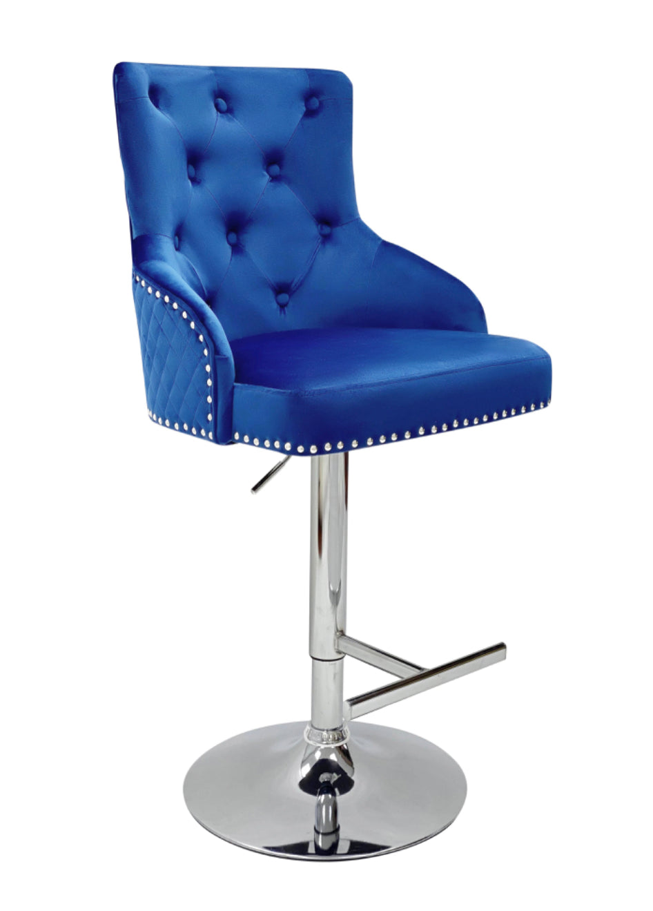 Majestic Blue Lion Knocker Bar Stool